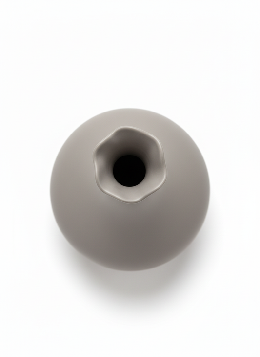 Fluted Neck Ceramic Decorative Vase