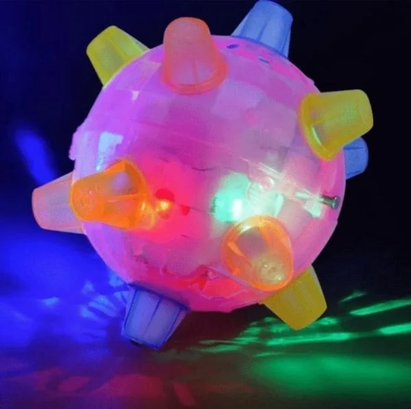 Interactive Bouncing Ball for Dogs with LED Lights and Touch Activation