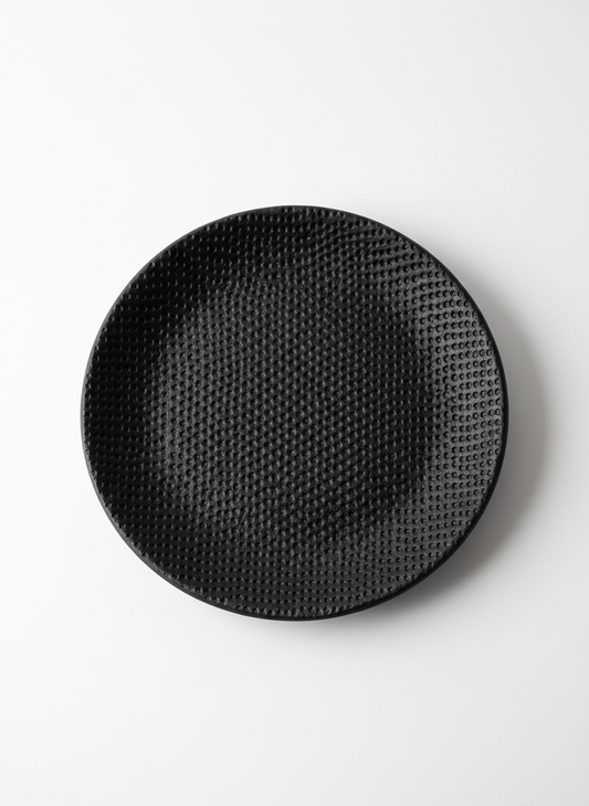 Textured Surface Circular Decorative Plate