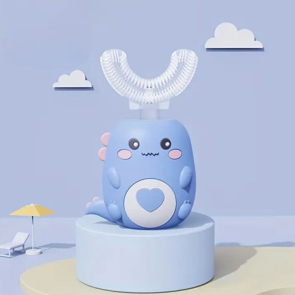 Kids Sonic Toothbrush with U-Shaped Head and Blue Light, 2-12 Years