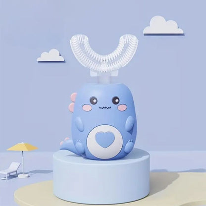 Kids Sonic Toothbrush with U-Shaped Head and Blue Light, 2-12 Years