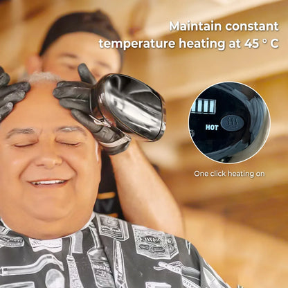 Cordless Handheld Massager with Heat Function and Adjustable Intensity, Neck Back Head Face