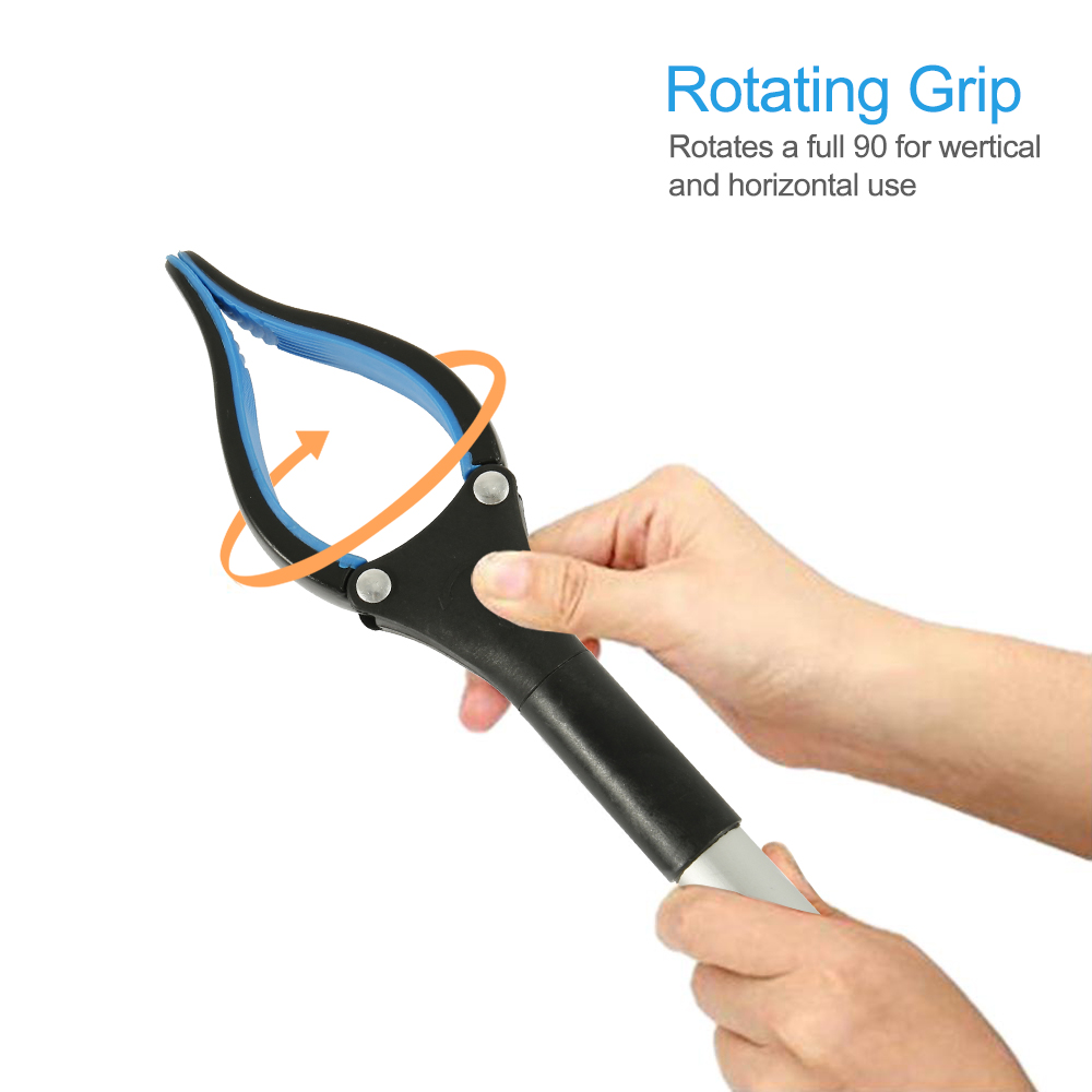 Grabber Stick with Rotating Jaw and 32-Inch Reach, Foldable Design