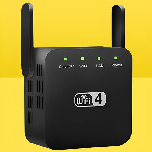 WiFi Signal Repeater with Wall Penetrating Antenna and Multi-Device Support