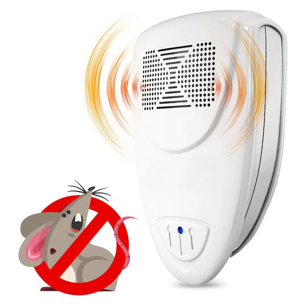 Ultrasonic Pest Repellent with 20-65 kHz Sound Waves and Wide Coverage Area