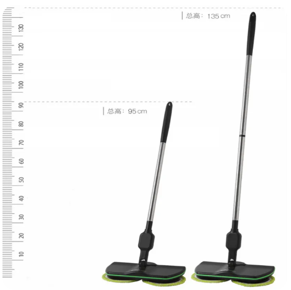 Rechargeable Spin Mop with Dual Motors and 180-Degree Swivel Head