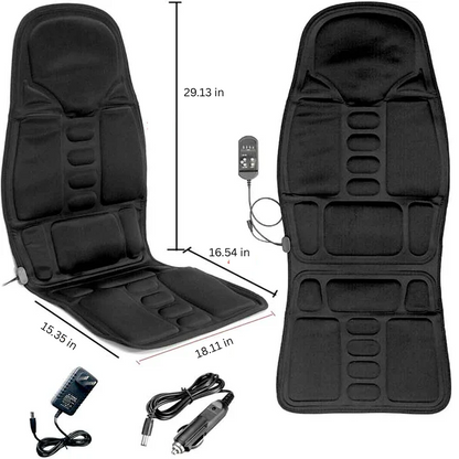 Vibration Massage Chair Pad with Heat Control and Wired Remote