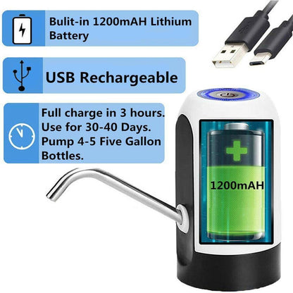 Rechargeable Water Pump with Stainless Steel Tube and One Button Operation