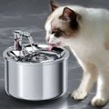 Motion Activated Pet Water Fountain with Four Layer Filter and Stainless Steel Basin