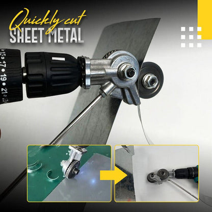 Metal Sheet Cutter Drill Attachment with Blade Guard and 3mm Capacity