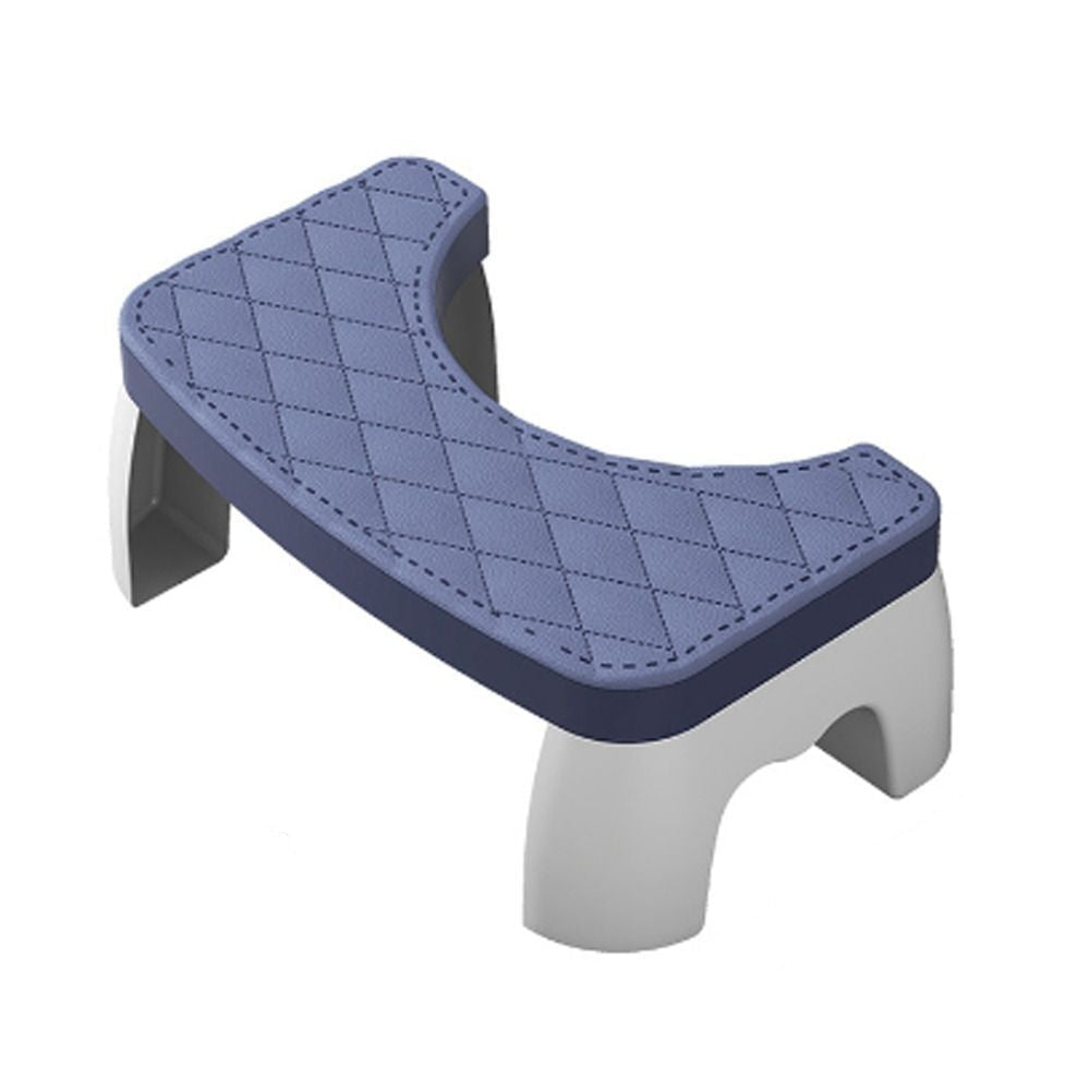 Ergonomic Toilet Squat Stool with Textured Grip Surface and Curved Design