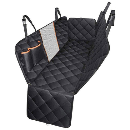 Waterproof Dog Car Seat Cover with Mesh Window and Zippered Side Panels, Machine Washable