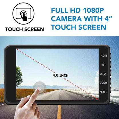 Dual Camera Dash Recorder with 1080p Resolution and Impact Detection