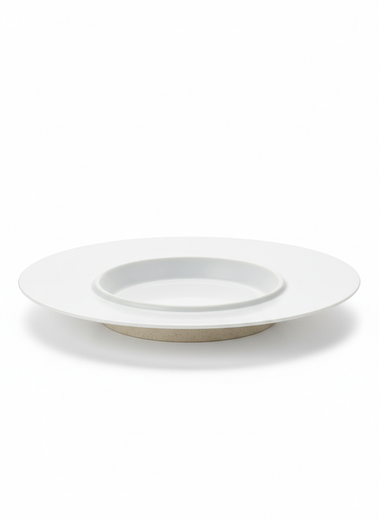 Wide Rimmed Flat Decorative Plate