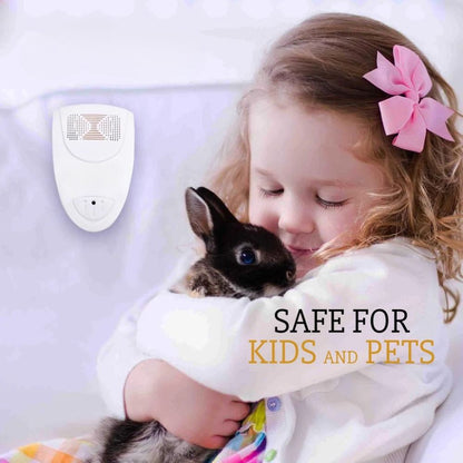 Ultrasonic Pest Repellent with 20-65 kHz Sound Waves and Wide Coverage Area
