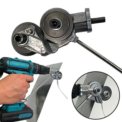 Metal Sheet Cutter Drill Attachment with Blade Guard and 3mm Capacity