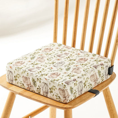Adjustable Booster Seat with Safety Straps and Removable Washable Cover for Toddlers