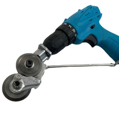 Metal Sheet Cutter Drill Attachment with Blade Guard and 3mm Capacity