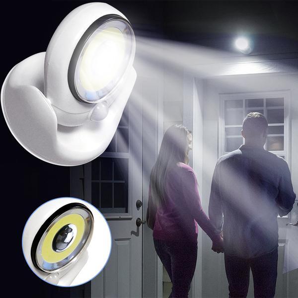 Motion Sensing LED Outdoor Light with Magnetic Base and Weatherproof Design