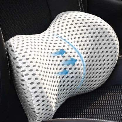 Lumbar Support Pillow with Removable Washable Cover and Natural Curve Design