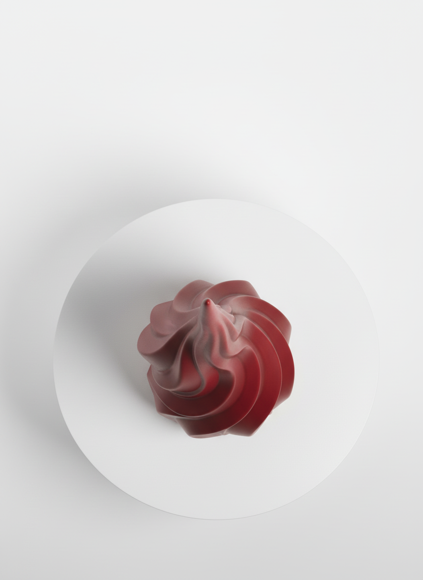 Curved Porcelain Flame Decorative Sculpture