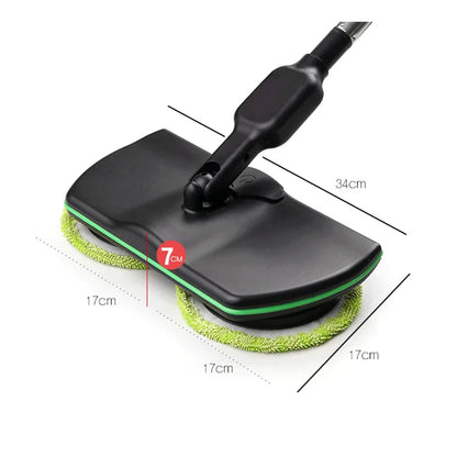 Rechargeable Spin Mop with Dual Motors and 180-Degree Swivel Head