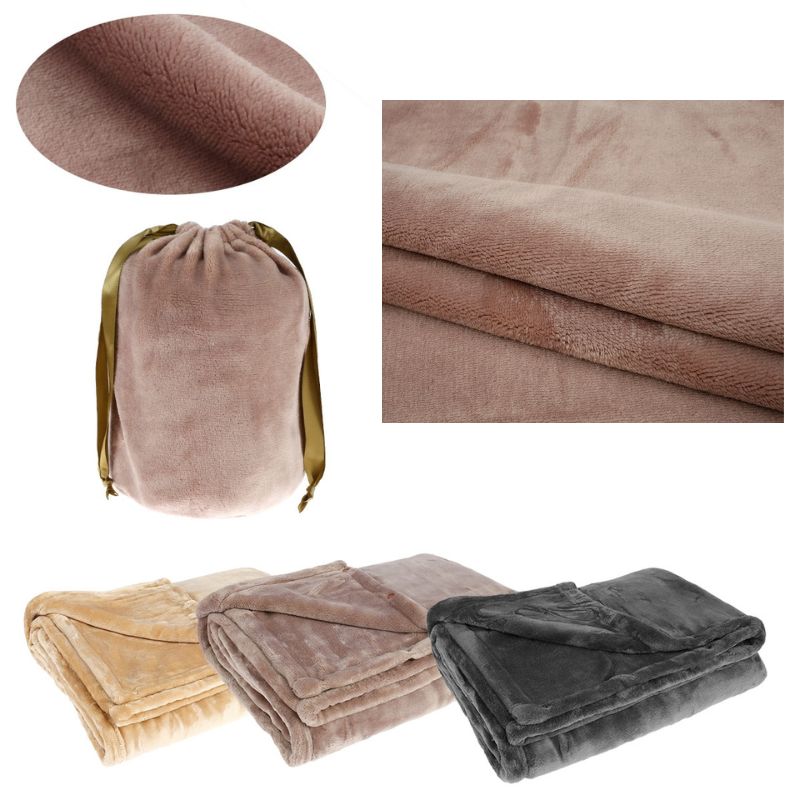 Flannel Heated Blanket with Power Bank Compatibility, 63x33 Inches