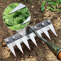 Garden Rake Head with Carbon Steel Tines and Detachable Design for Wooden Handles