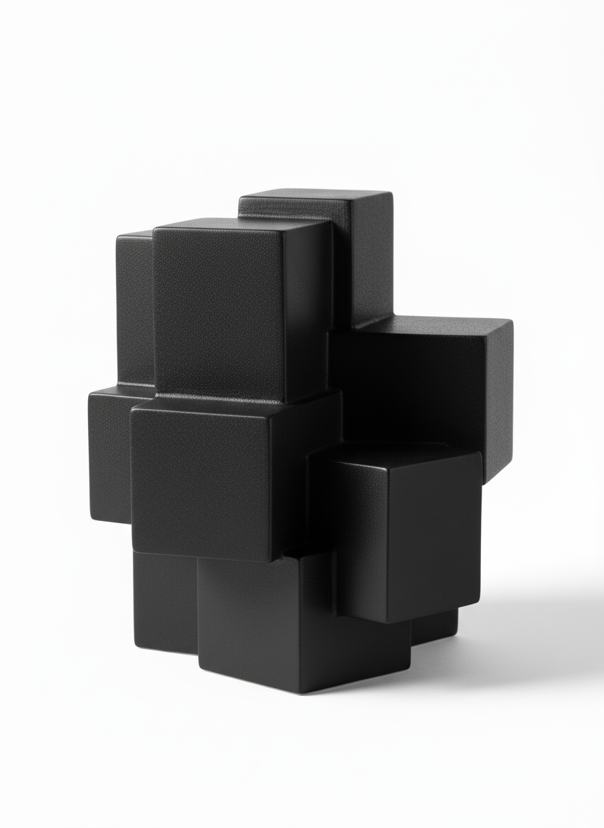 Abstract Geometric Porcelain Decorative Sculpture