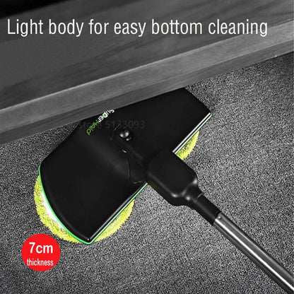 Rechargeable Spin Mop with Dual Motors and 180-Degree Swivel Head