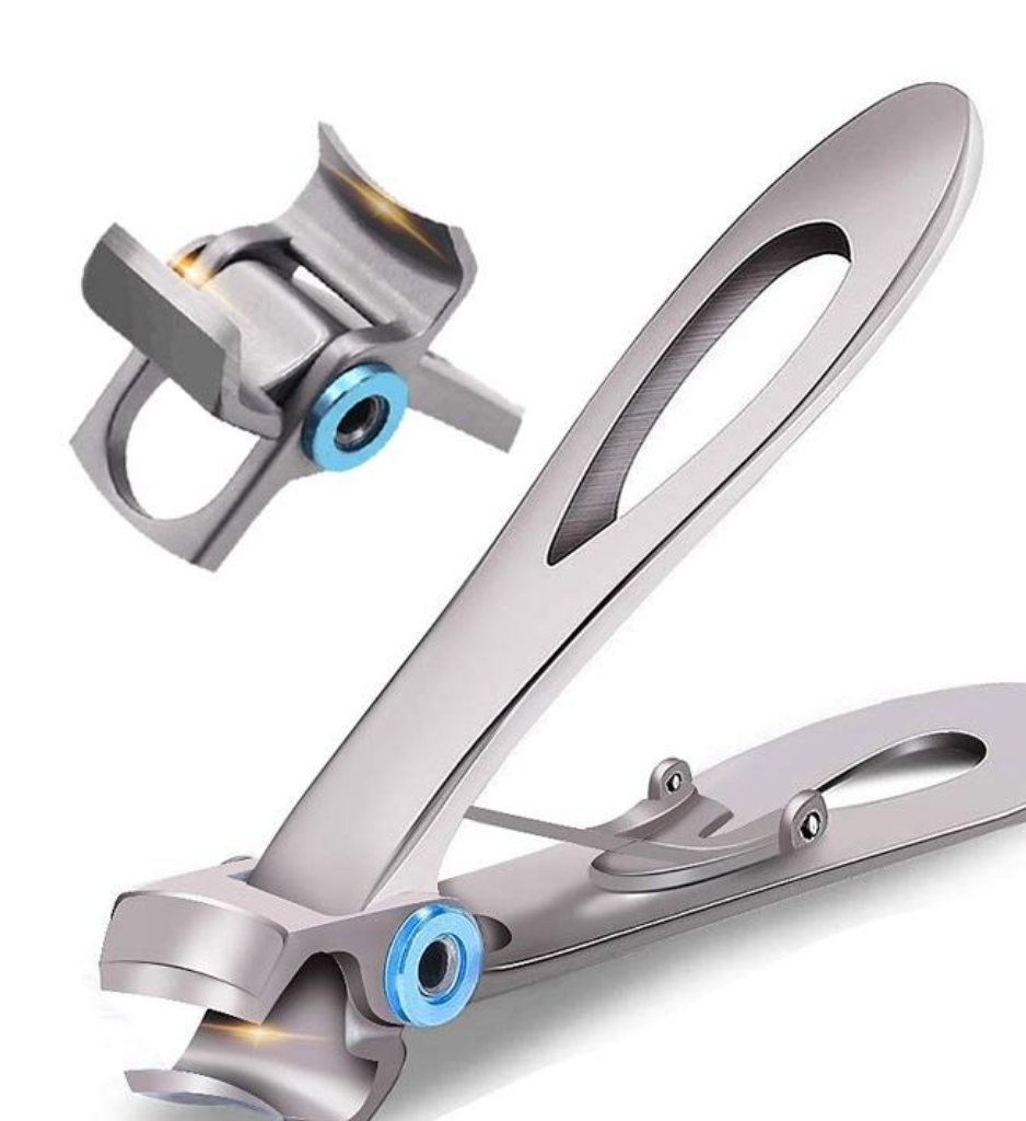 Wide Jaw Toenail Clipper with Cast Steel Blades and Ergonomic Handle