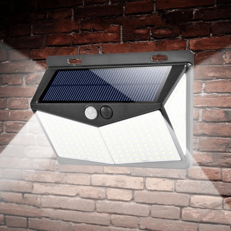Solar Motion Sensor Light with 208 LED and 800 Lumens, Waterproof Outdoor