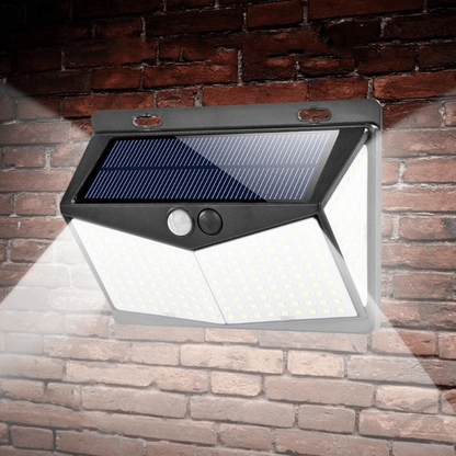 Solar Motion Sensor Light with 208 LED and 800 Lumens, Waterproof Outdoor