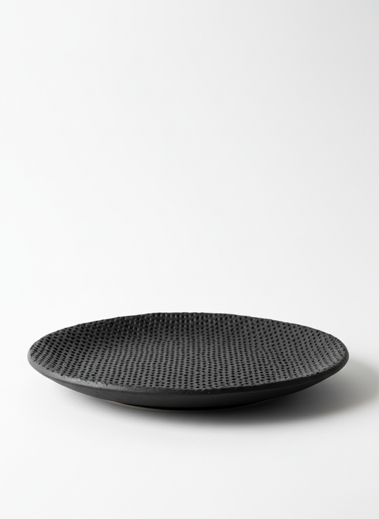 Textured Surface Circular Decorative Plate