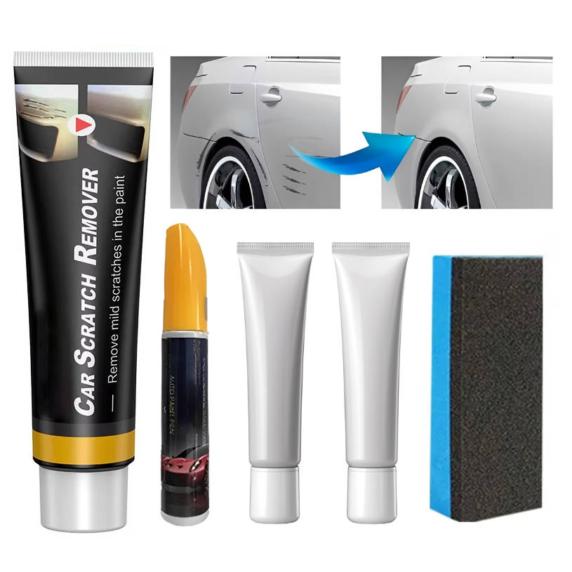 Automotive Scratch Repair Compound with Abrasive Formula and Wax Protection