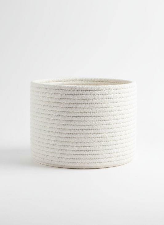 Braided Rope Circular Decorative Basket