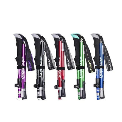 Telescoping Trekking Pole with Twist Lock and Ergonomic Grip, Aluminium Shaft