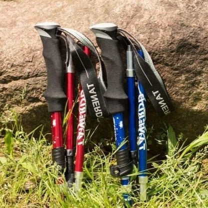 Telescoping Trekking Pole with Twist Lock and Ergonomic Grip, Aluminium Shaft