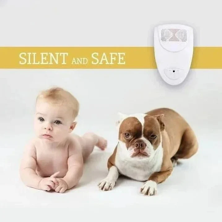 Ultrasonic Pest Repellent with Silent 20-65 kHz Waves and 215 Square Foot Coverage