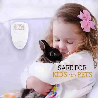 Ultrasonic Pest Repellent with Silent 20-65 kHz Waves and 215 Square Foot Coverage