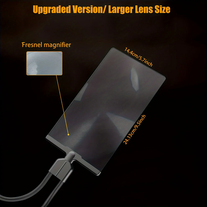 Neck-Worn Magnifier with Wide Lens and Adjustable Positioning for Reading