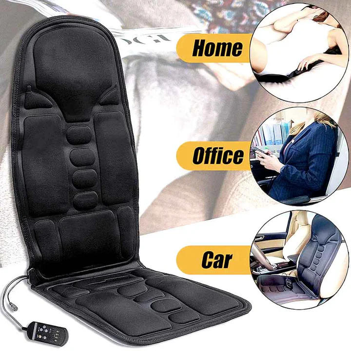 Vibration Massage Chair Pad with Heat Control and Wired Remote
