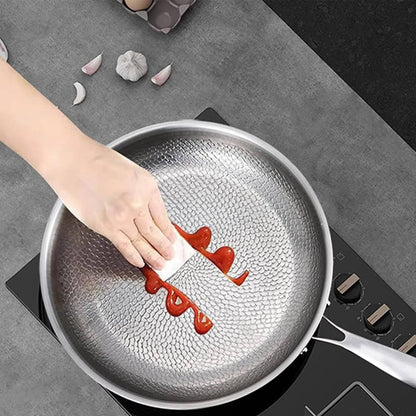 Titanium Steel Cooking Pan with Fish Scale Texture and Deep Sides, Chemical Free