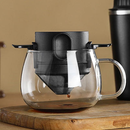 304 Stainless Steel Portable Coffee Filter Dripper – Reusable Mug Coffee and Tea Holder