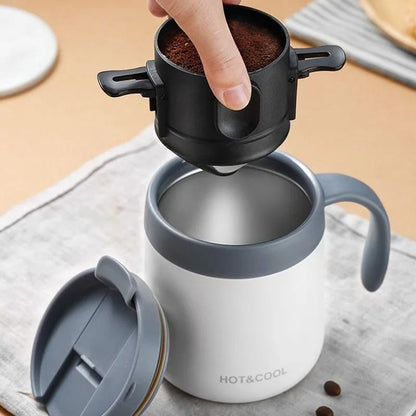 304 Stainless Steel Portable Coffee Filter Dripper – Reusable Mug Coffee and Tea Holder