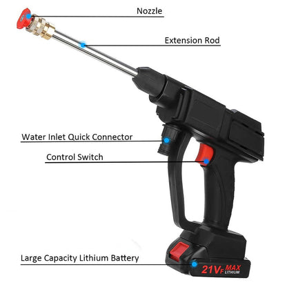 Pressure Washer - Portable, Cordless with Rechargeable Batteries and 12000 RPM Motor