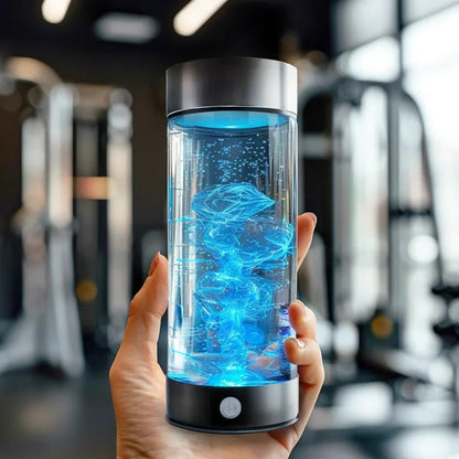 Portable Electrolysis Water Bottle with One-Button Hydrogen Enrichment and Rechargeable Battery