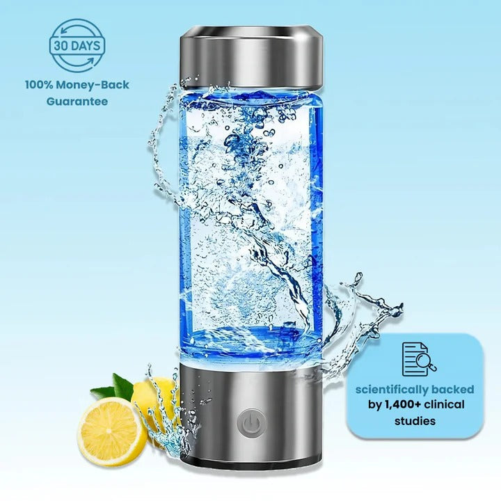 Portable Electrolysis Water Bottle with One-Button Hydrogen Enrichment and Rechargeable Battery