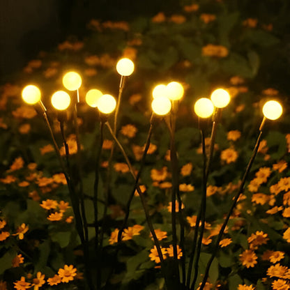 Solar Garden Lights with Flexible Swaying Stem and Warm White Glow, 27.5 Inch Height