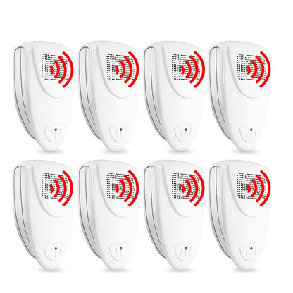 Ultrasonic Pest Repellent with Silent 20-65 kHz Waves and 215 Square Foot Coverage